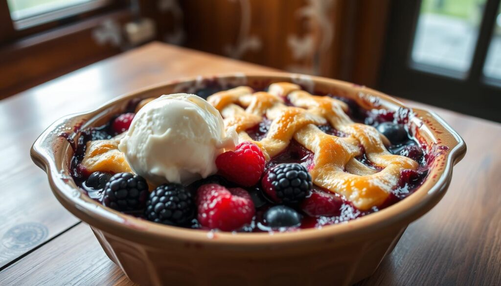 mixed berry cobbler