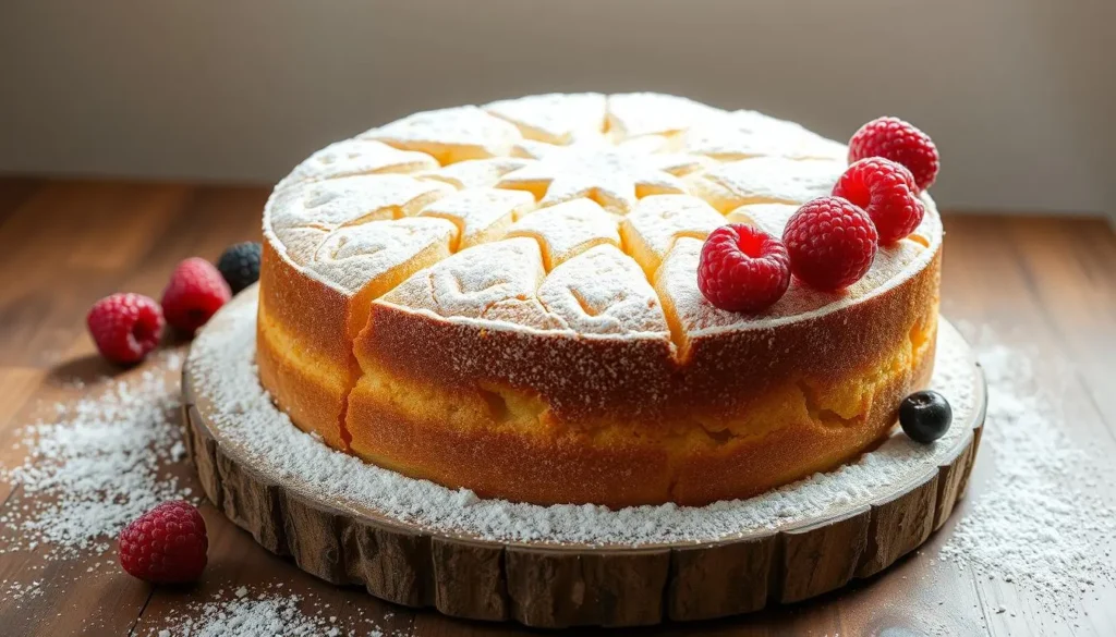 Greek yogurt cake presentation