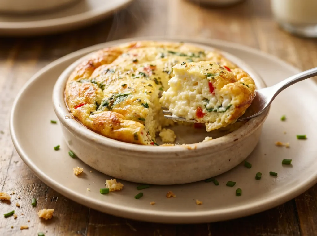 creamy baked cottage cheese eggs 
