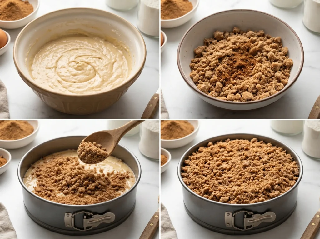 Coffee cake recipe steps