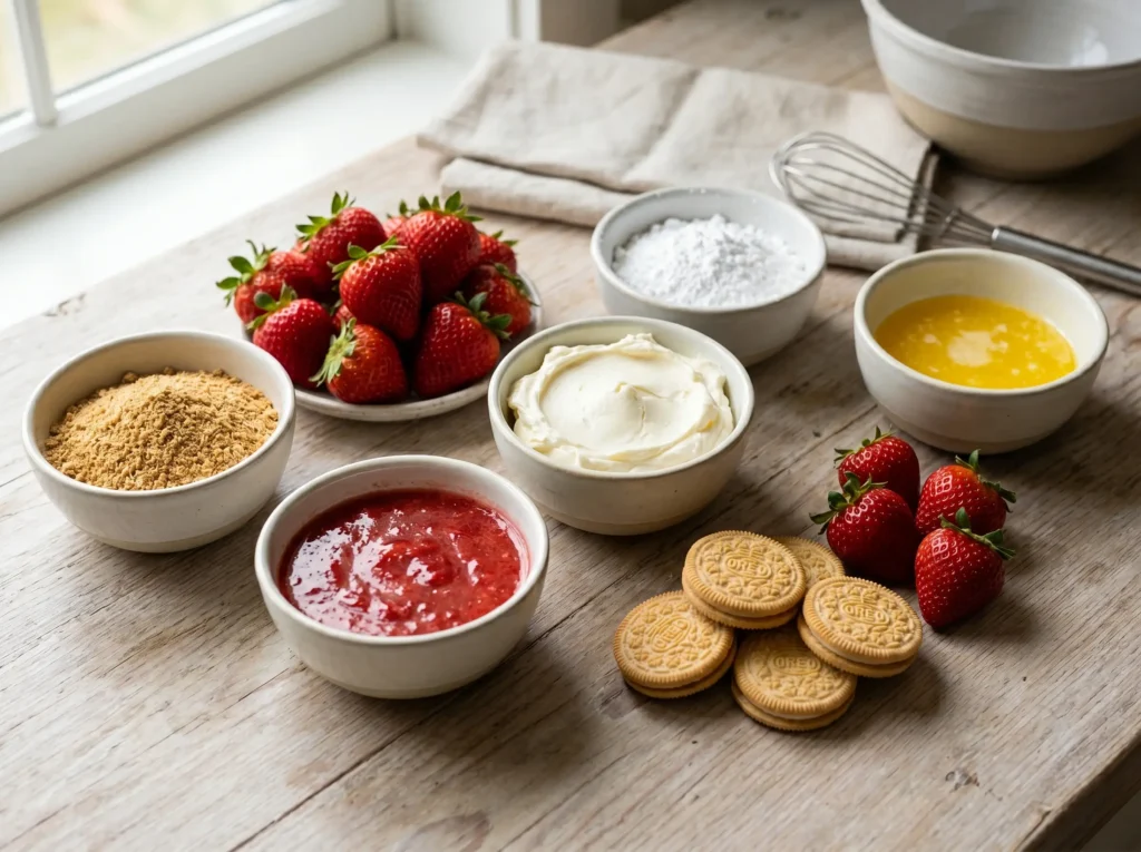 Cheesecake ingredients
