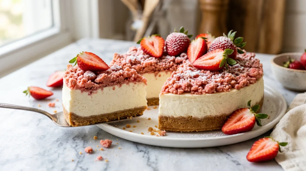 Strawberry Crunch Cheesecake
