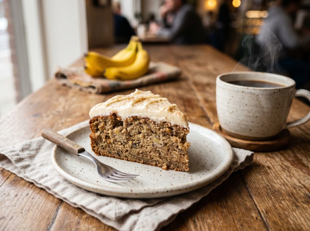 Banana cake with cream cheese frosting