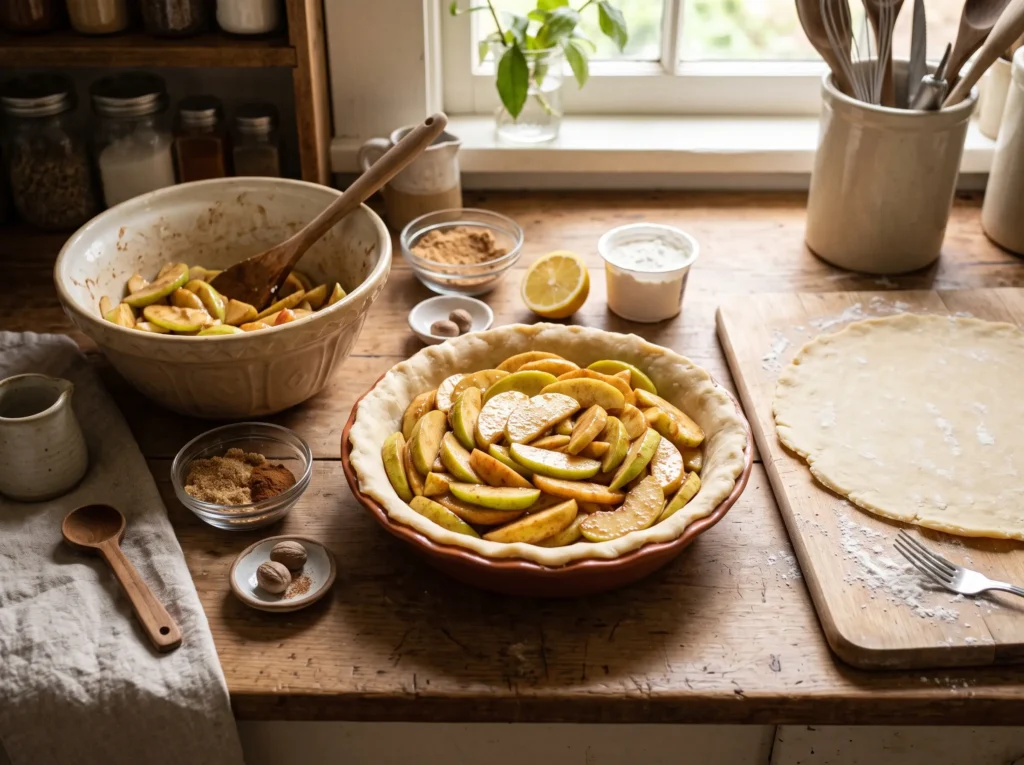 Terracotta Pie Filling and Assembly