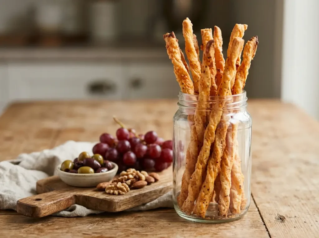 Crispy cheese straws for Party Platters